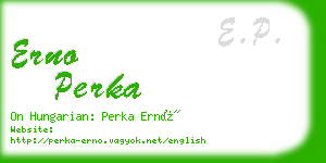 erno perka business card